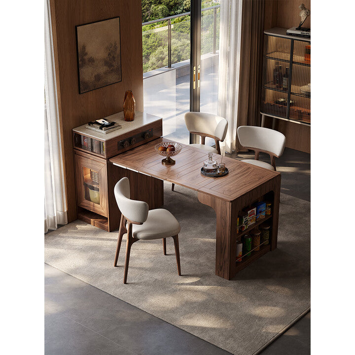 ✨Multifunctional Solid Wood Island Table Mid-Century Modern Mini Bar
