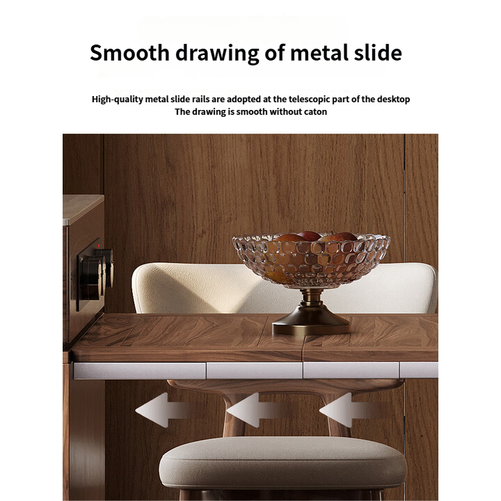 ✨Multifunctional Solid Wood Island Table Mid-Century Modern Mini Bar