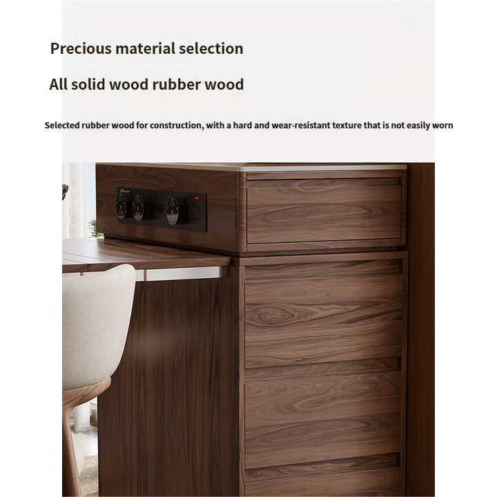 ✨Multifunctional Solid Wood Island Table Mid-Century Modern Mini Bar