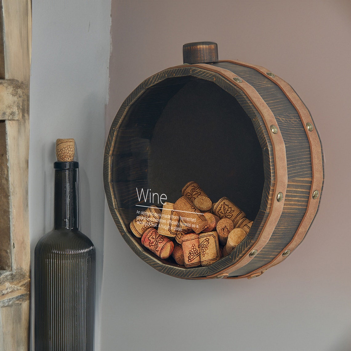 Wine Cork Collector Shadow Box Gift Personalized Wine Cork Holder