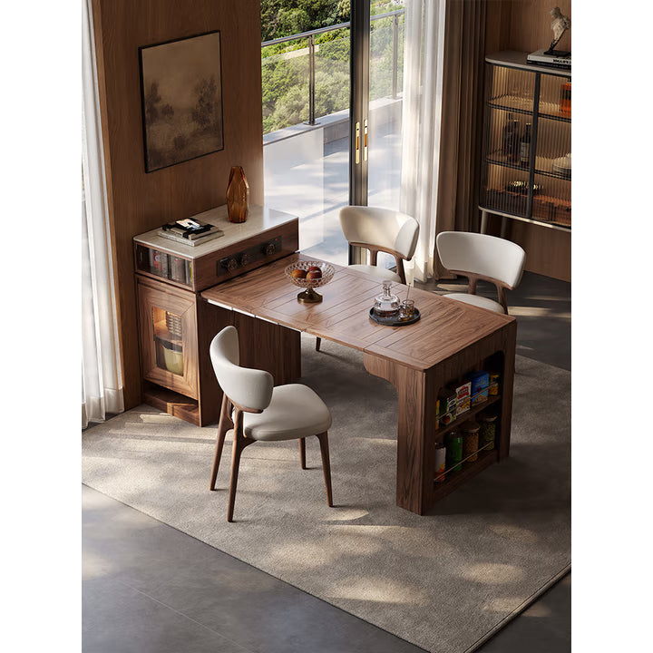 ✨Multifunctional Solid Wood Island Table Mid-Century Modern Mini Bar