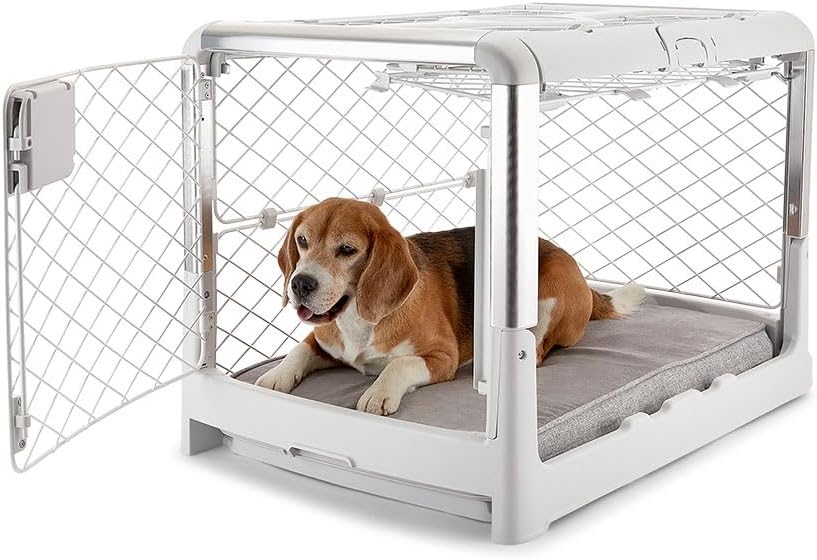 🐶Premium Portable Dog Crate Portable Collapsible Dog Crate with Wheels