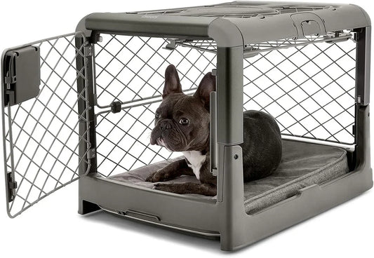 🐶Premium Portable Dog Crate Portable Collapsible Dog Crate with Wheels