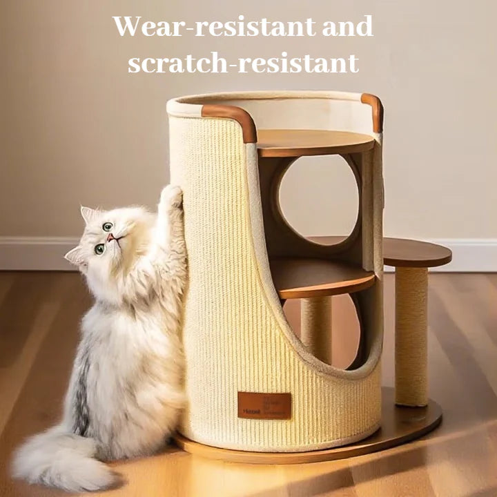 🐾Sisal Bucket Cat Scratching Board, 2-in-1 Cat Climbing Frame And Cat Bed