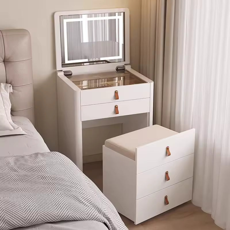 ✨Bedroom Flip Over Makeup Table,Dressing Table Storage Integrated