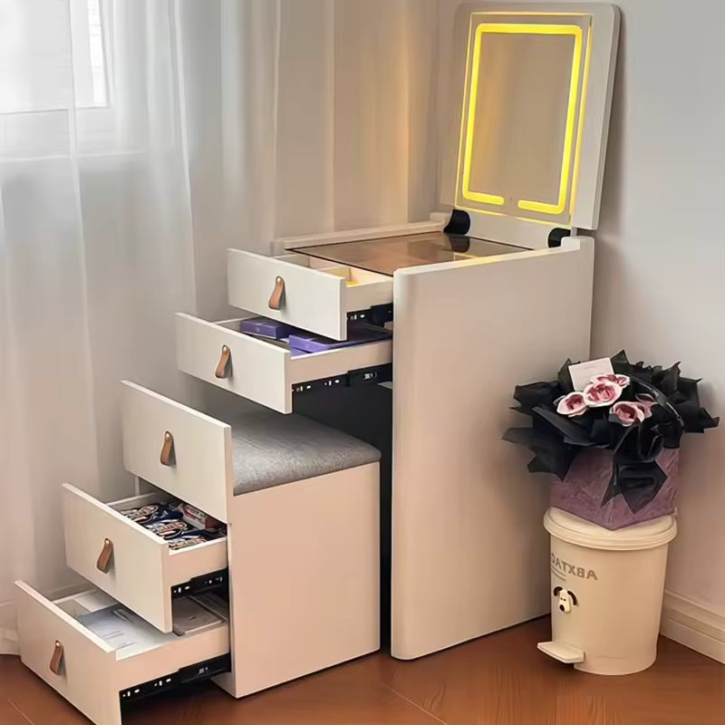 ✨Bedroom Flip Over Makeup Table,Dressing Table Storage Integrated
