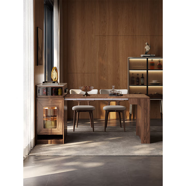✨Multifunctional Solid Wood Island Table Mid-Century Modern Mini Bar