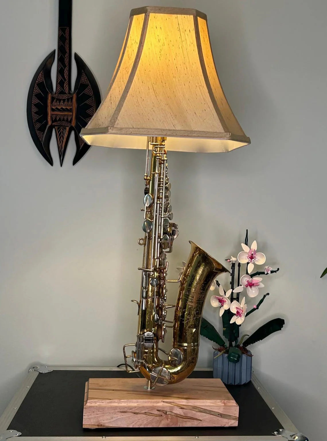 🎷Vintage Alto Saxaphone Upcycled Handmade Lamp